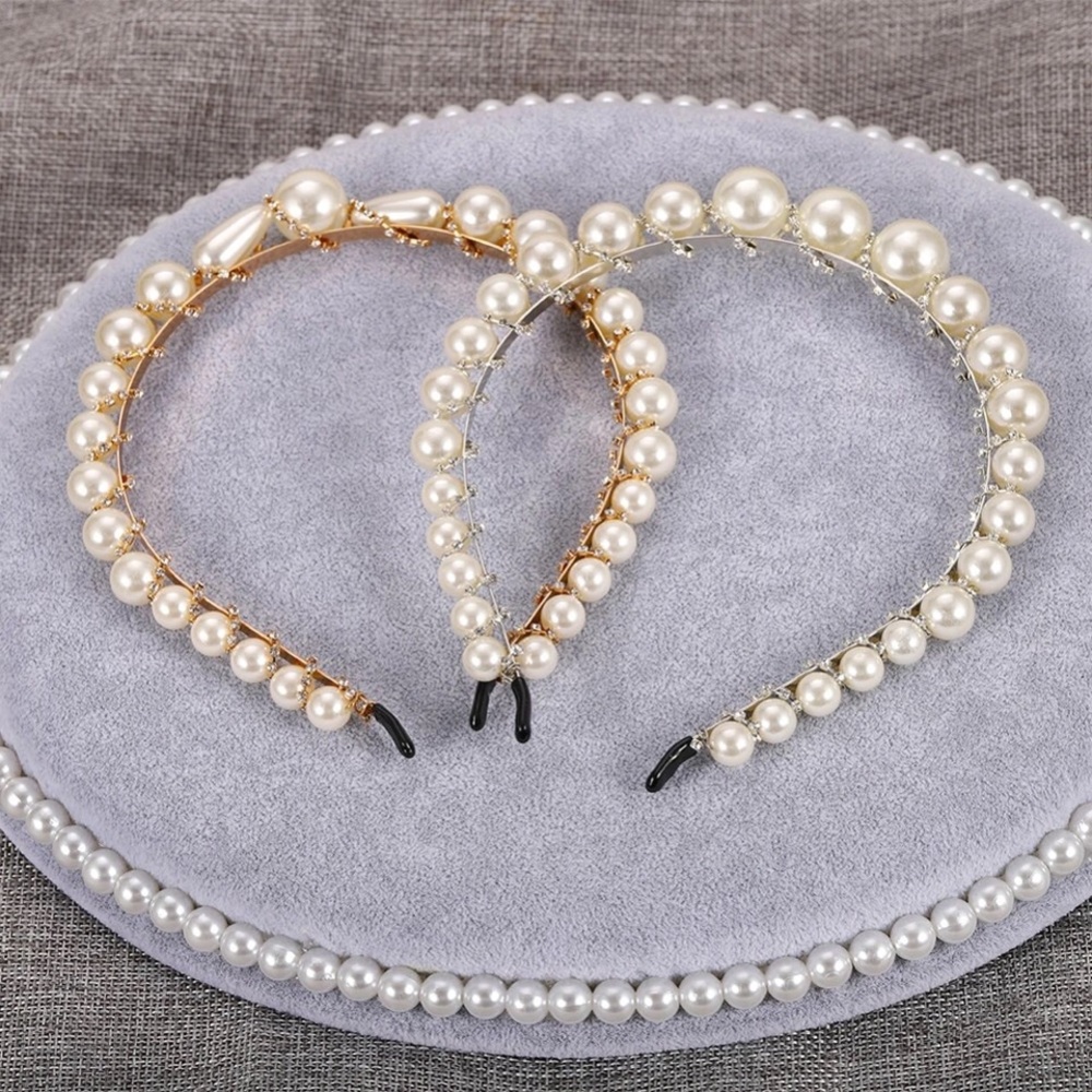 NEW Crown Headband Pearls